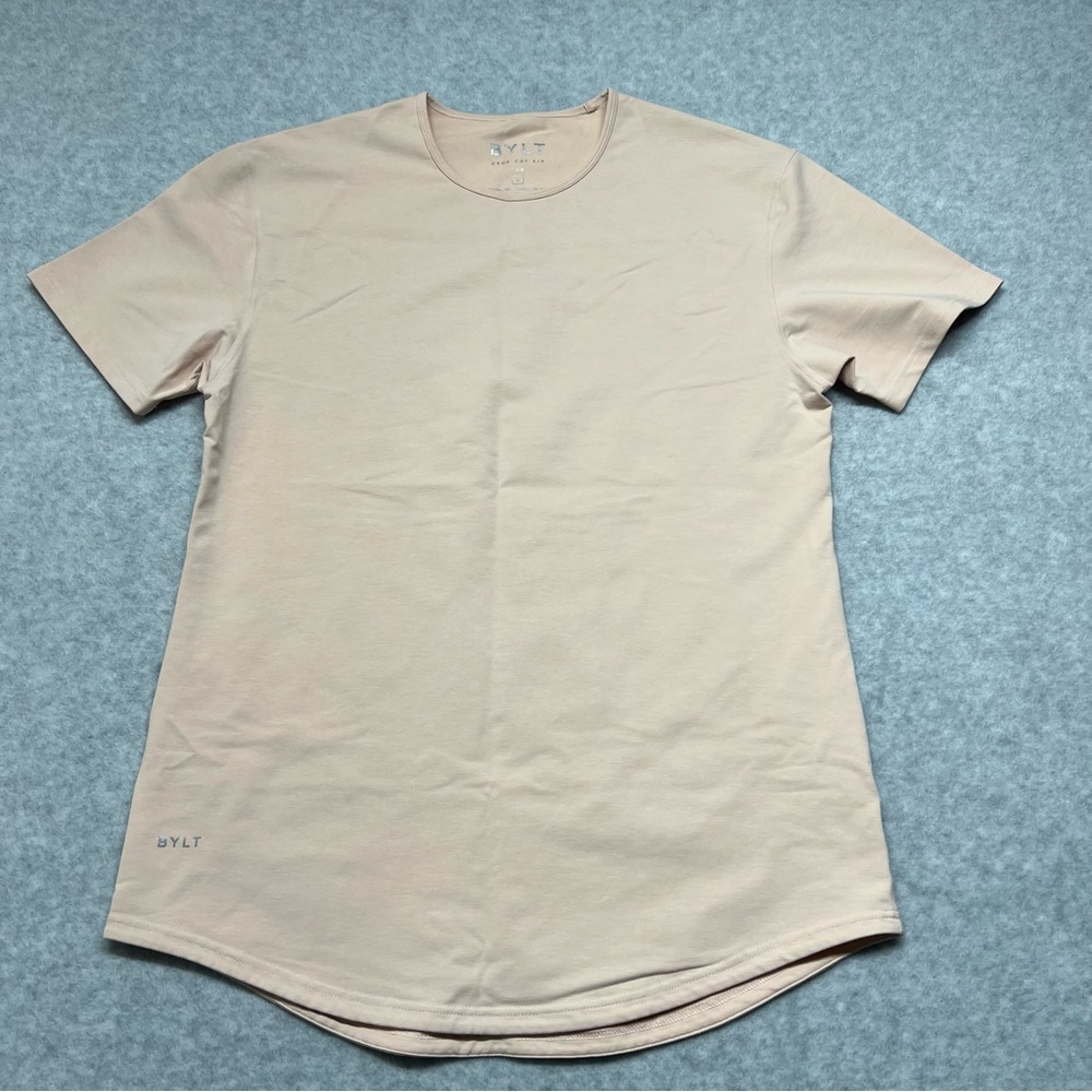 Bylt Drop Cut Lux Short Sleeve Shirt - Size Large - Blush - Light Pink